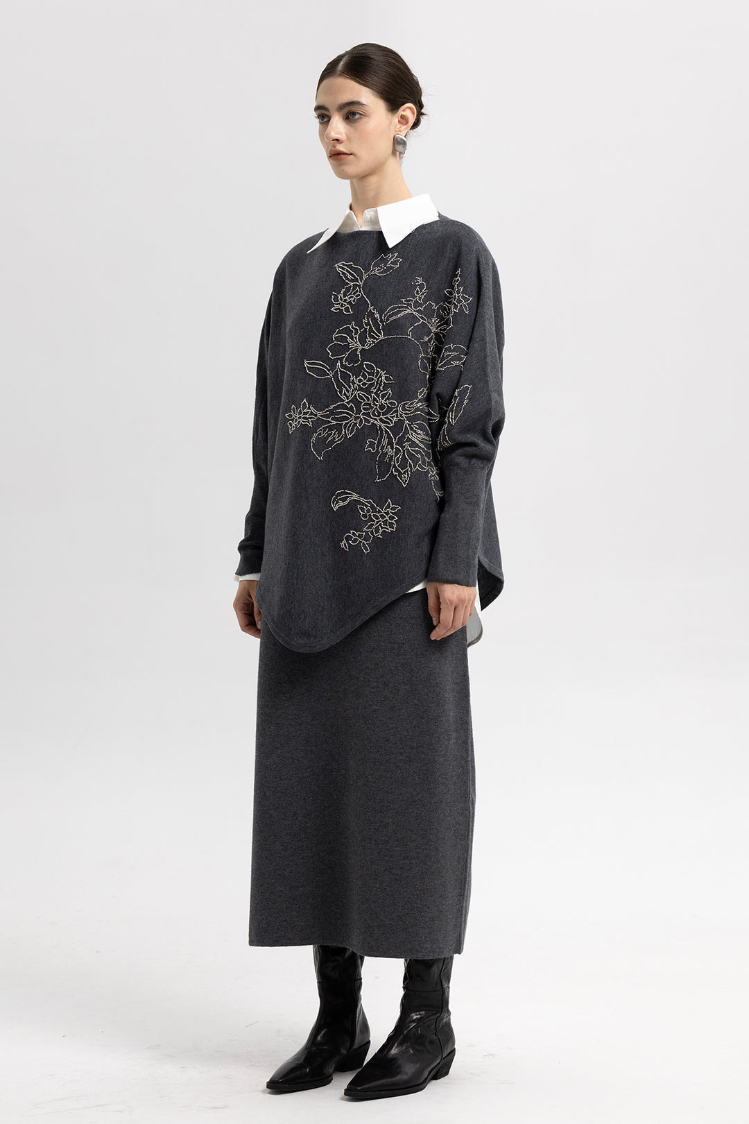 Mara Beaded Two Piece Wool Set