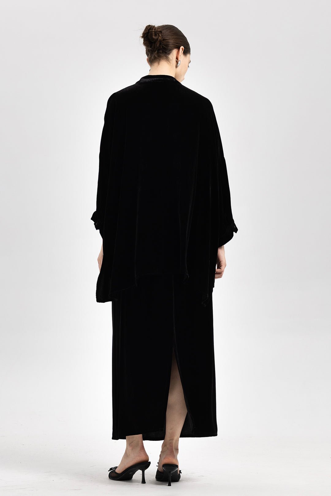 Noor Sequin Velvet Button-Down Overshirt