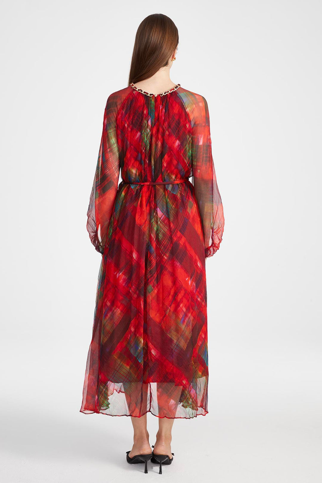 Sierra Hollow Out Silk Dress