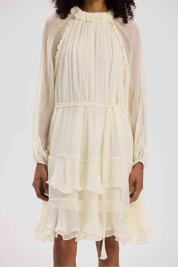 Arwen Ruffle Silk Mini Dress