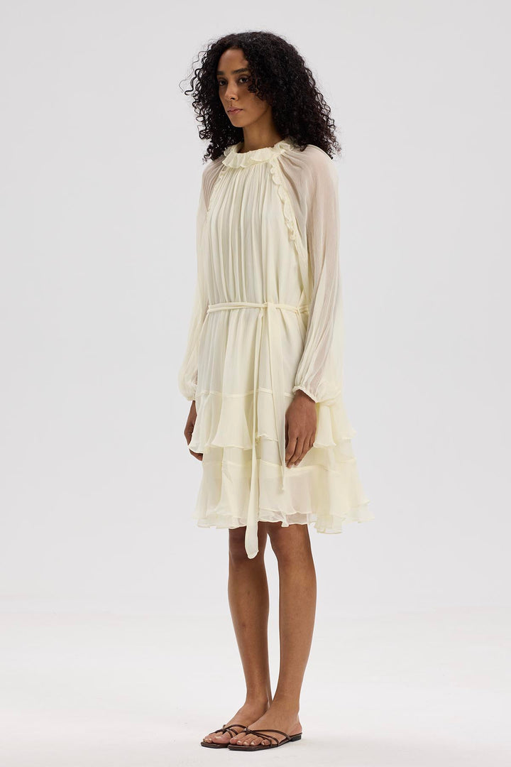 Arwen Ruffle Silk Mini Dress