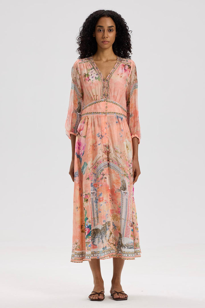 Blanka Silk Print Dress