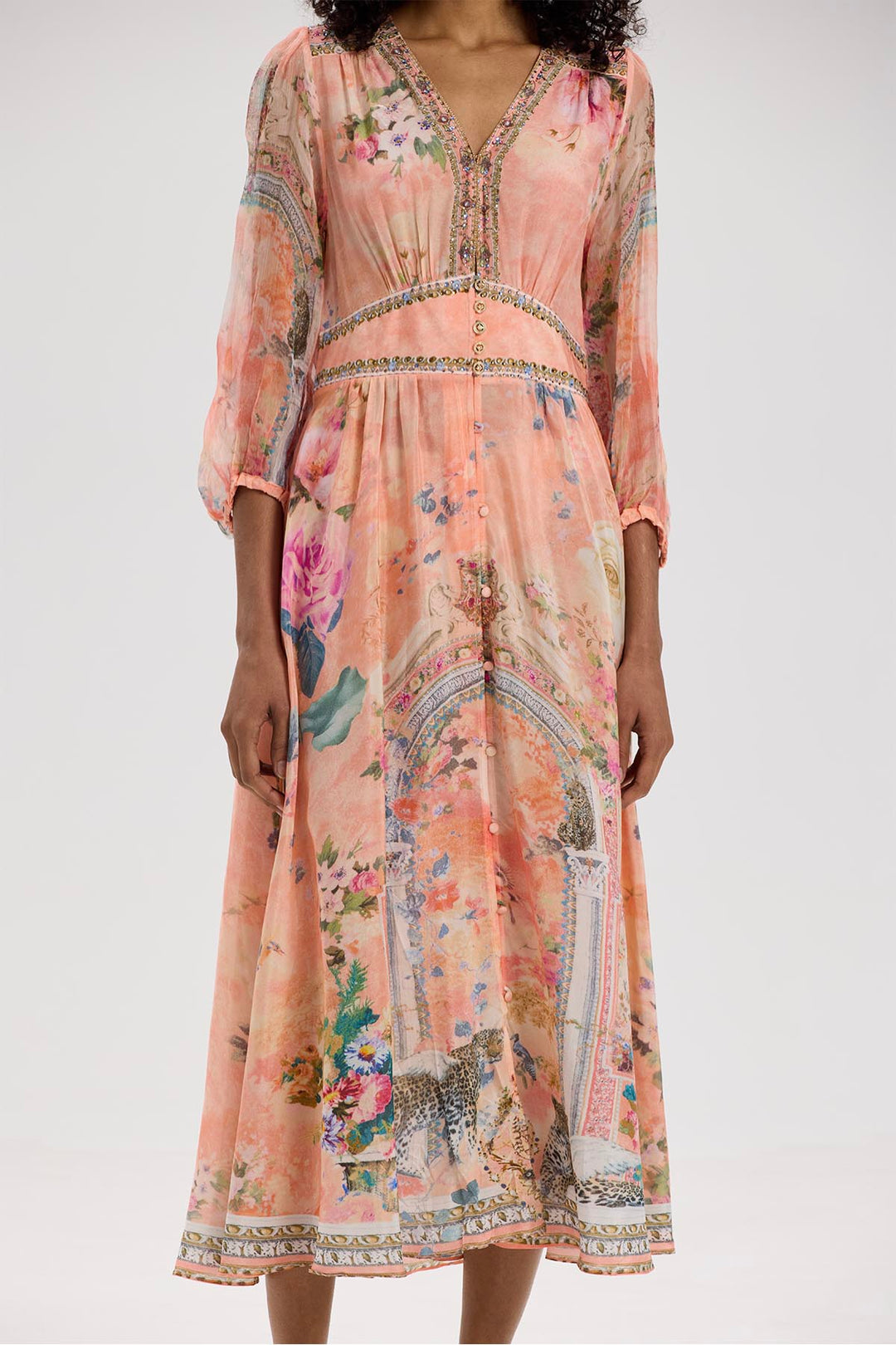 Blanka Silk Print Dress