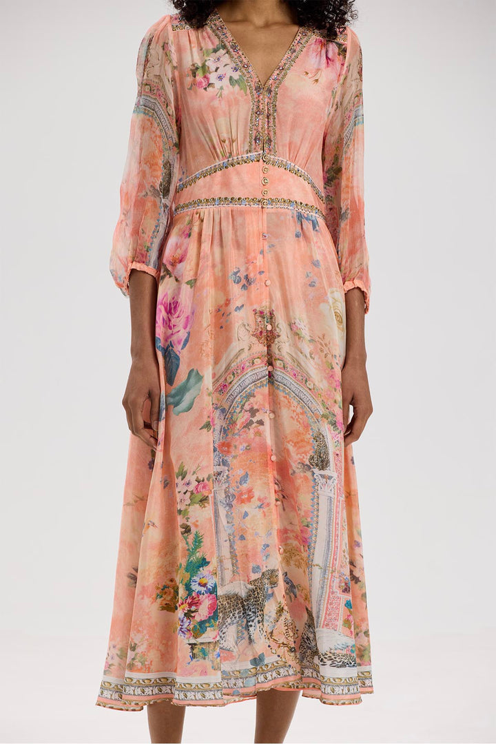 Blanka Silk Print Dress