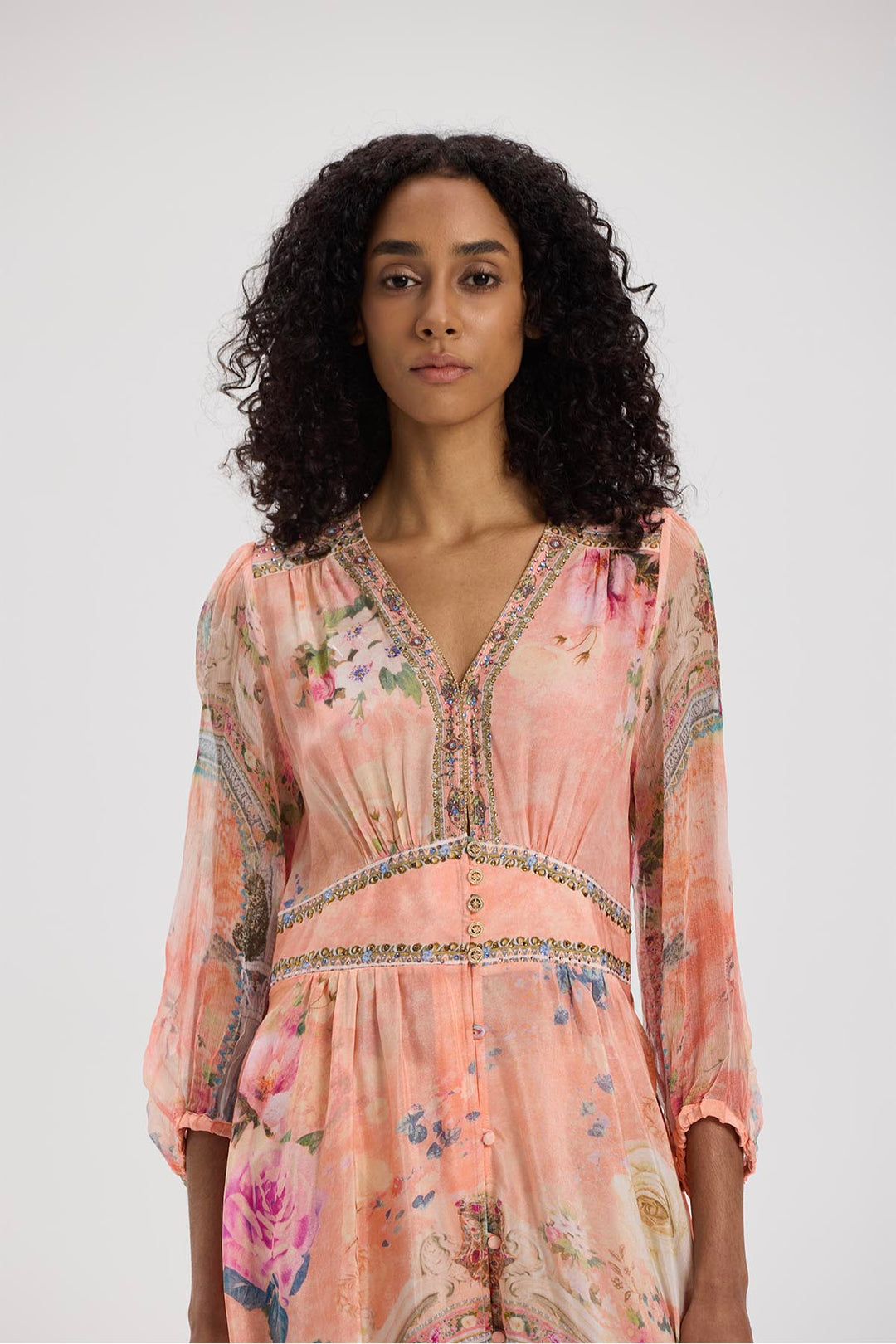 Blanka Silk Print Dress