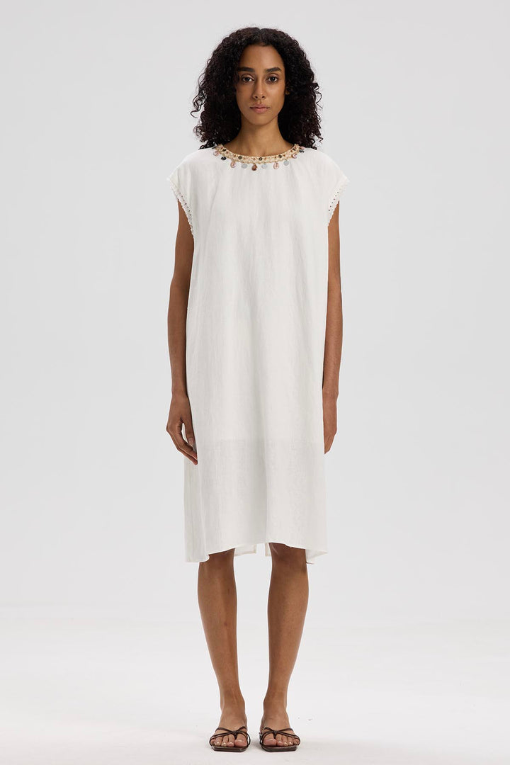 Senna Bohemia Mini Linen Dress