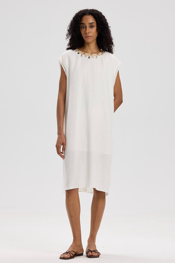 Senna Bohemia Mini Linen Dress