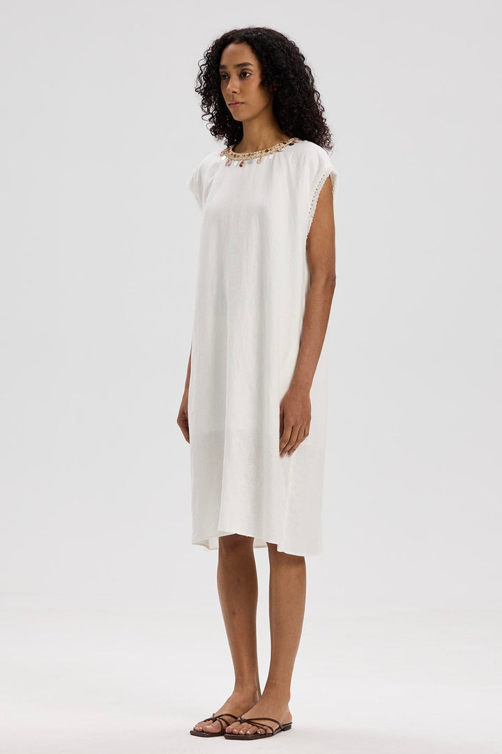 Senna Bohemia Mini Linen Dress