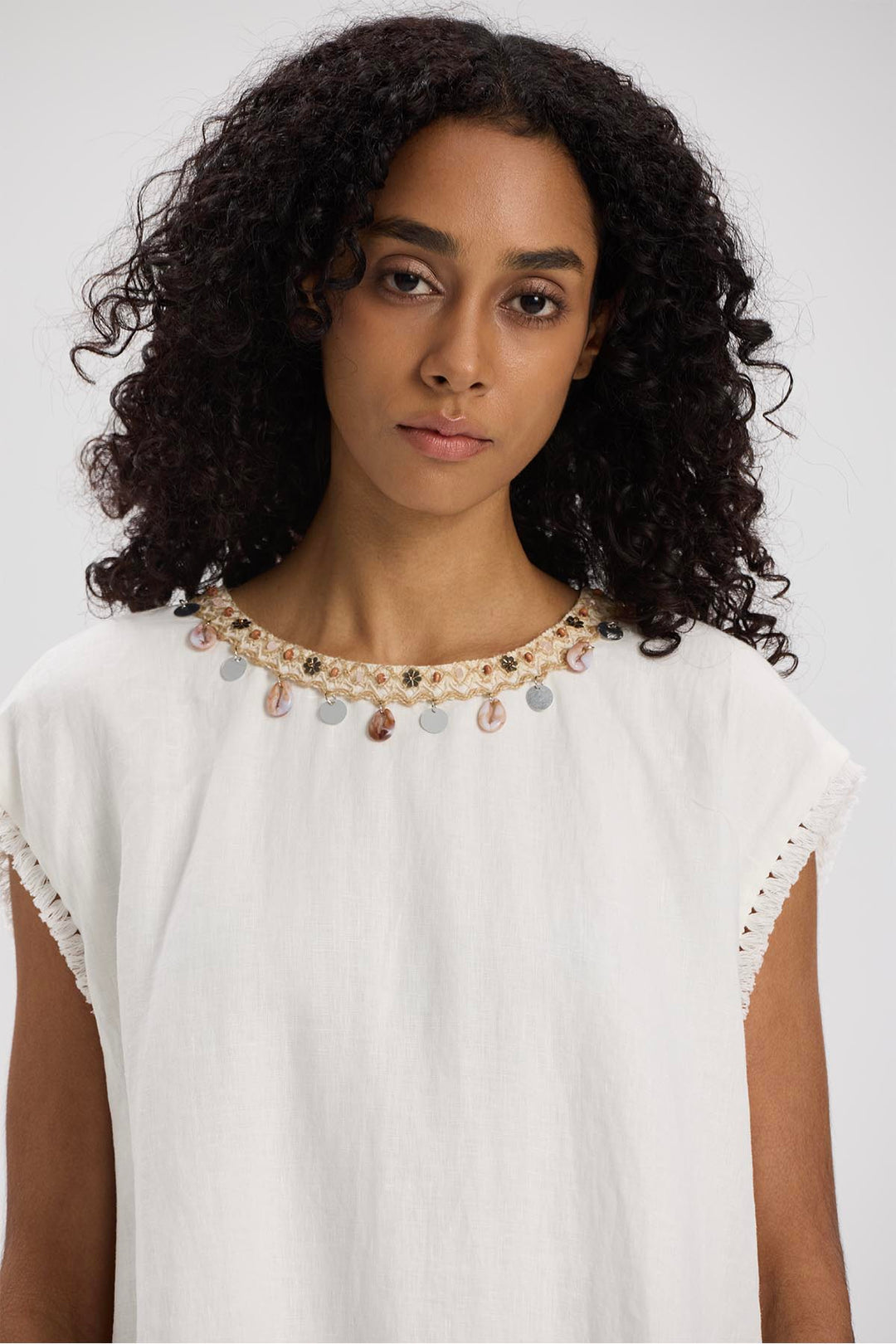 Senna Bohemia Mini Linen Dress