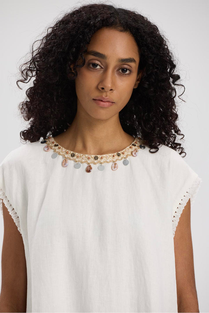 Senna Bohemia Mini Linen Dress