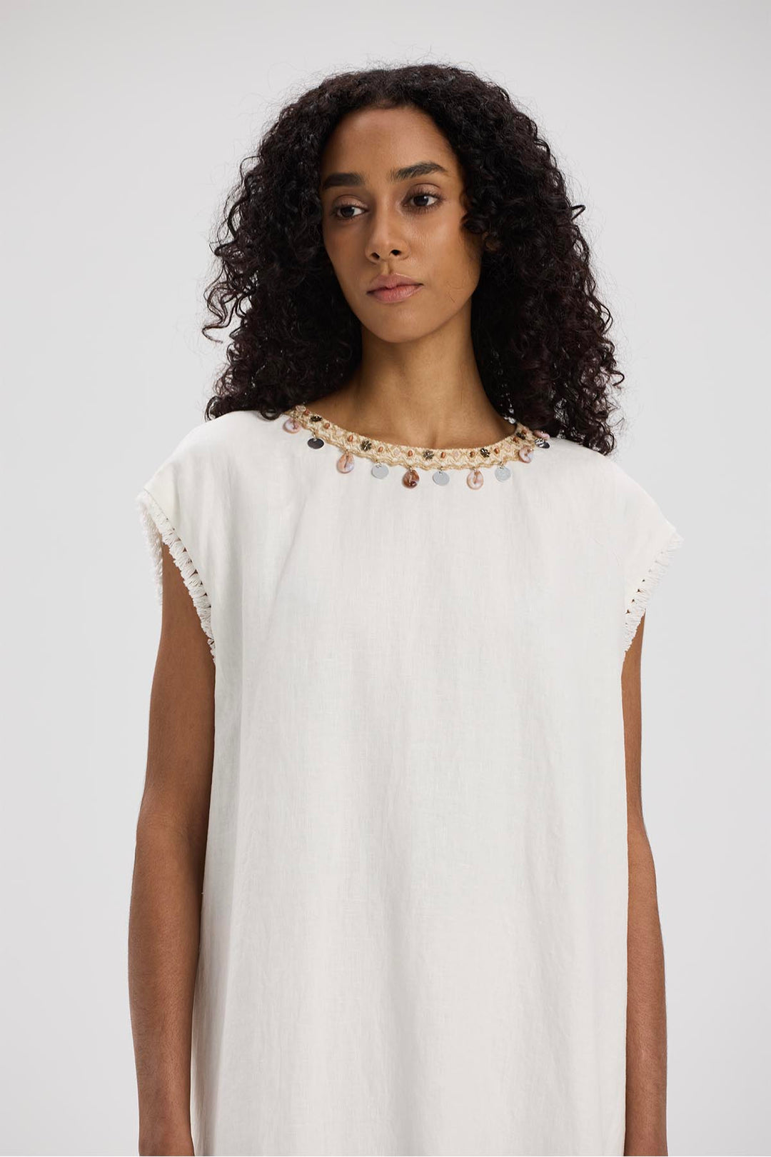 Senna Bohemia Mini Linen Dress