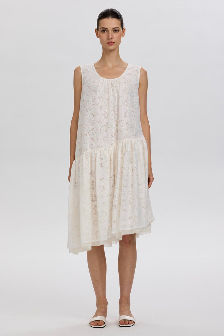 Delphine Lace Tiered Dress