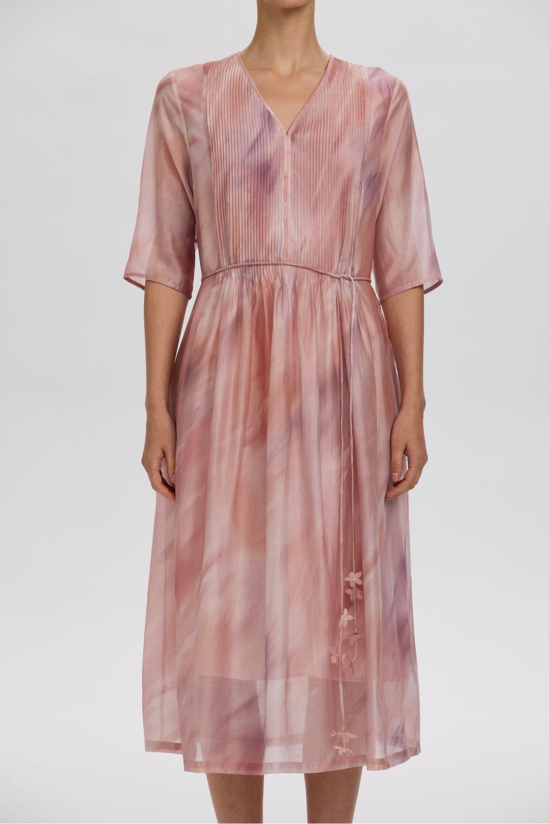 Senna Short Sleeve Pleated Dress