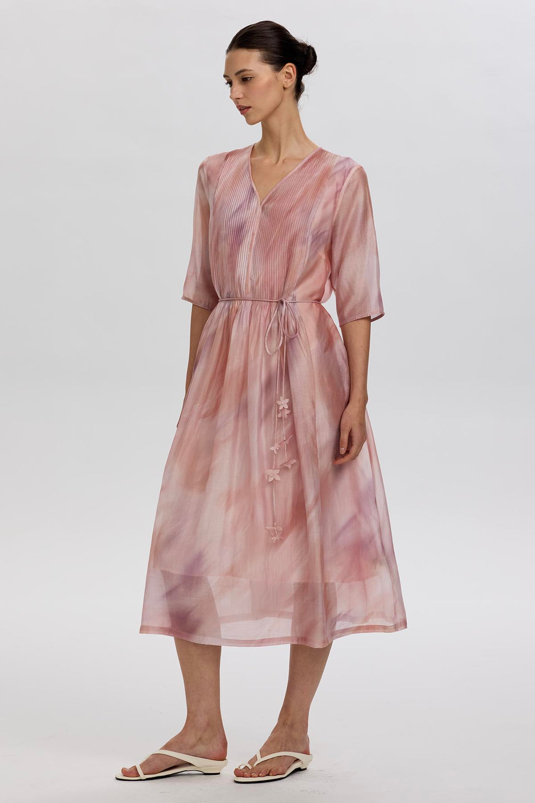 Senna Short Sleeve Pleated Dress