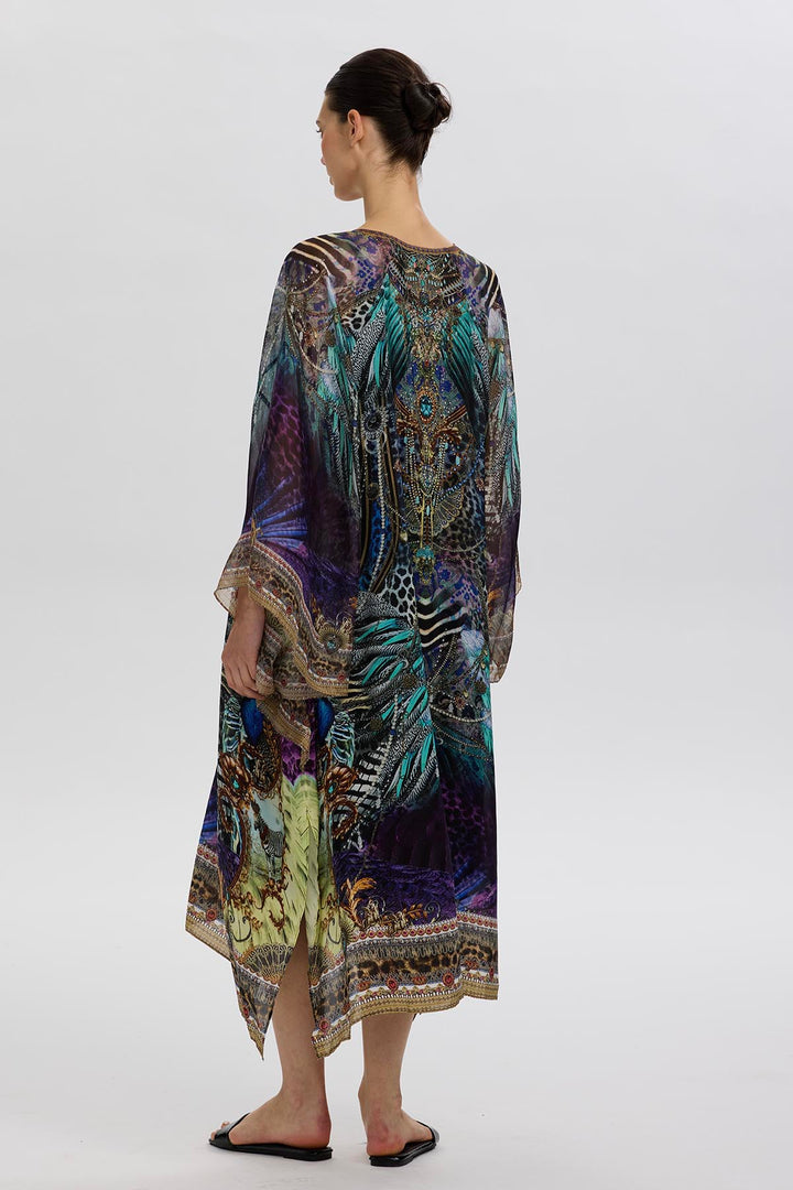 Gia V-Neck Casual Print Silk Dress