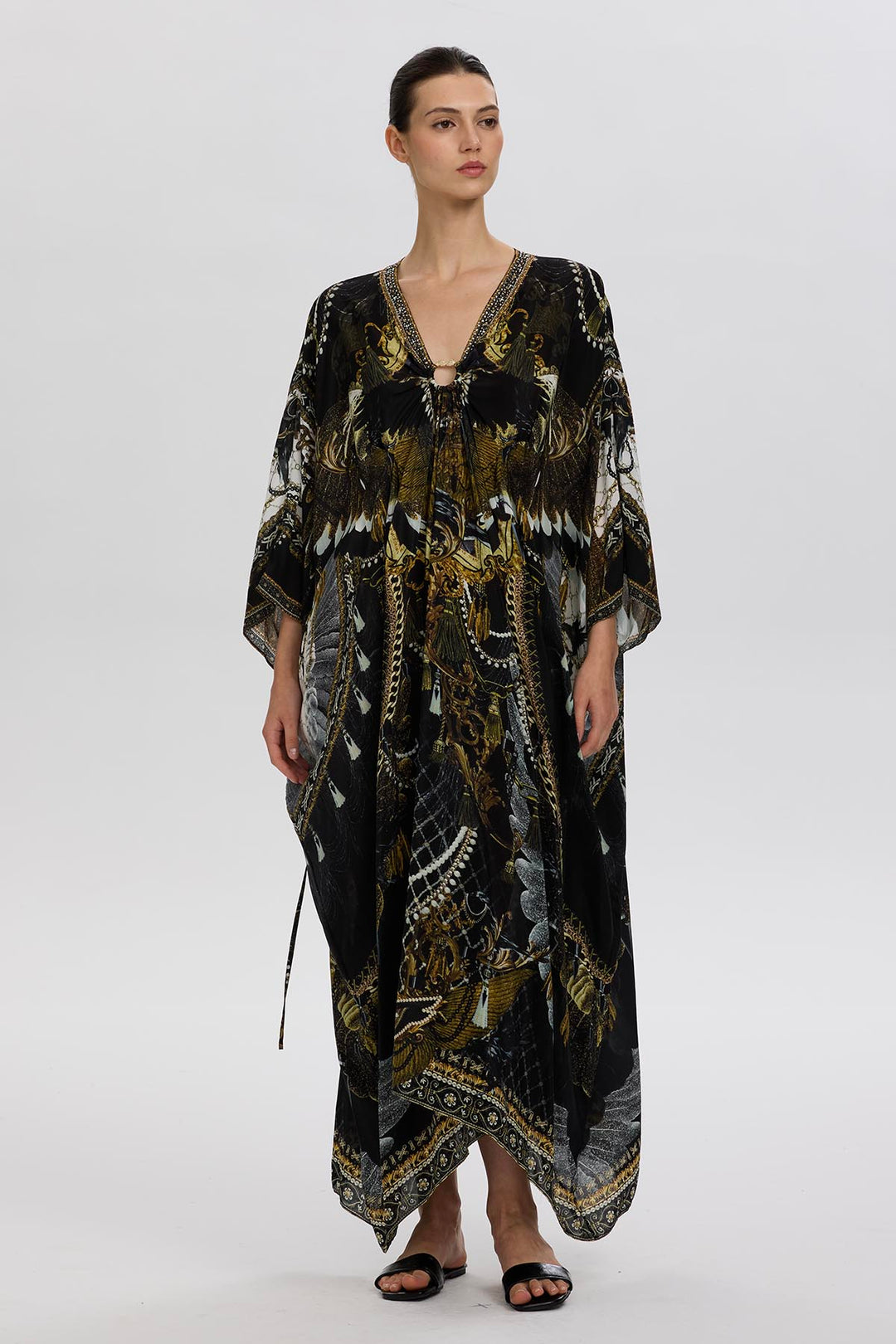 Arielle Print Silk Maxi Dress