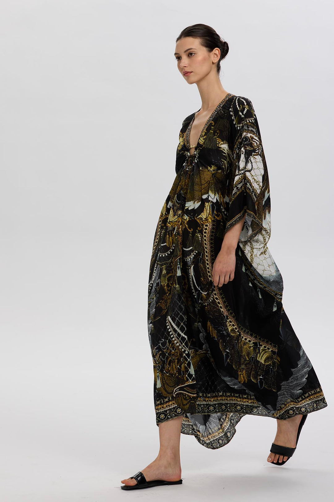 Arielle Print Silk Maxi Dress
