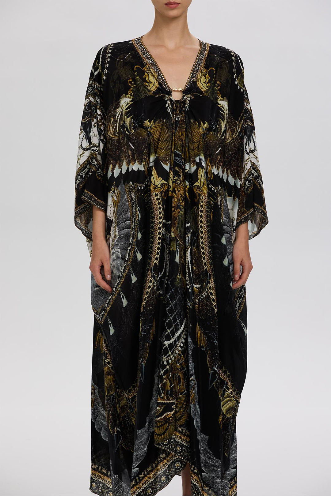 Arielle Print Silk Maxi Dress