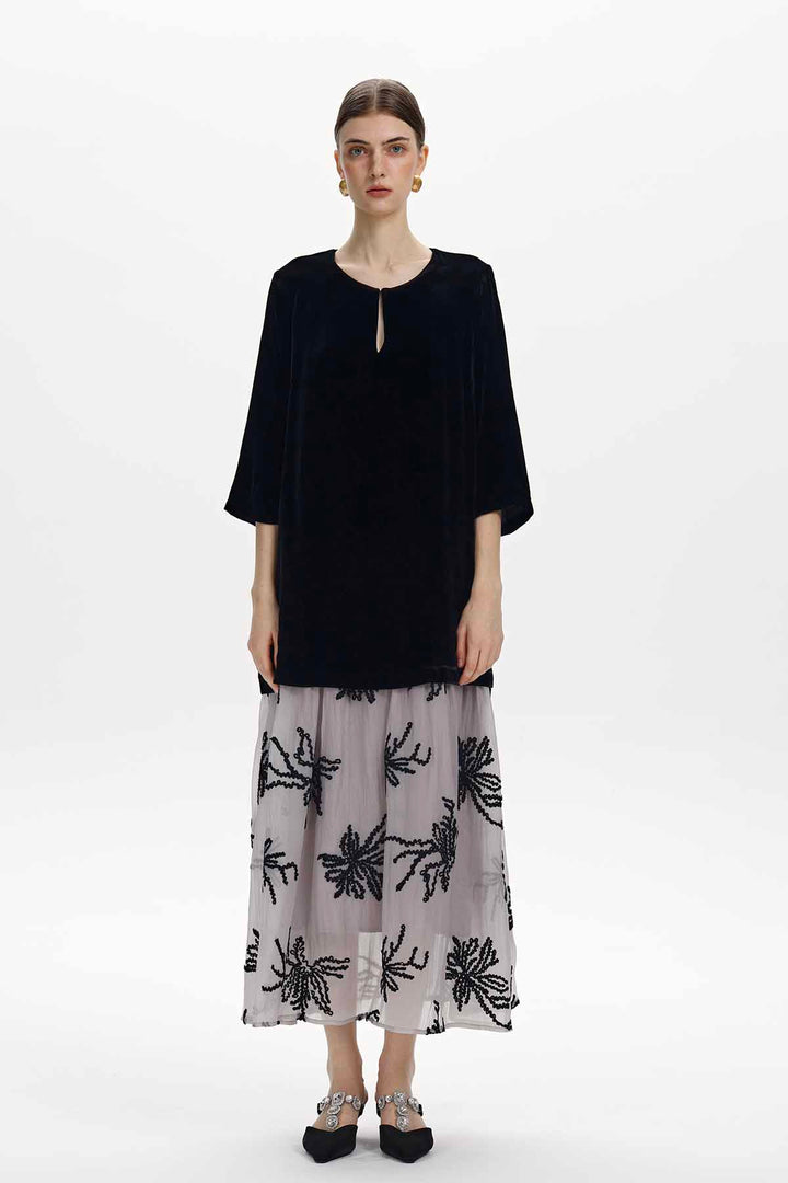Annette Velvet Maxi Dress