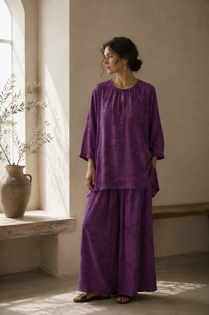 Conjunto de dos prendas con pernera ancha Althea Cosy