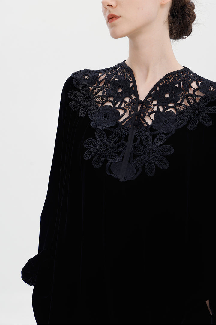 Mara Velvet Lace Top