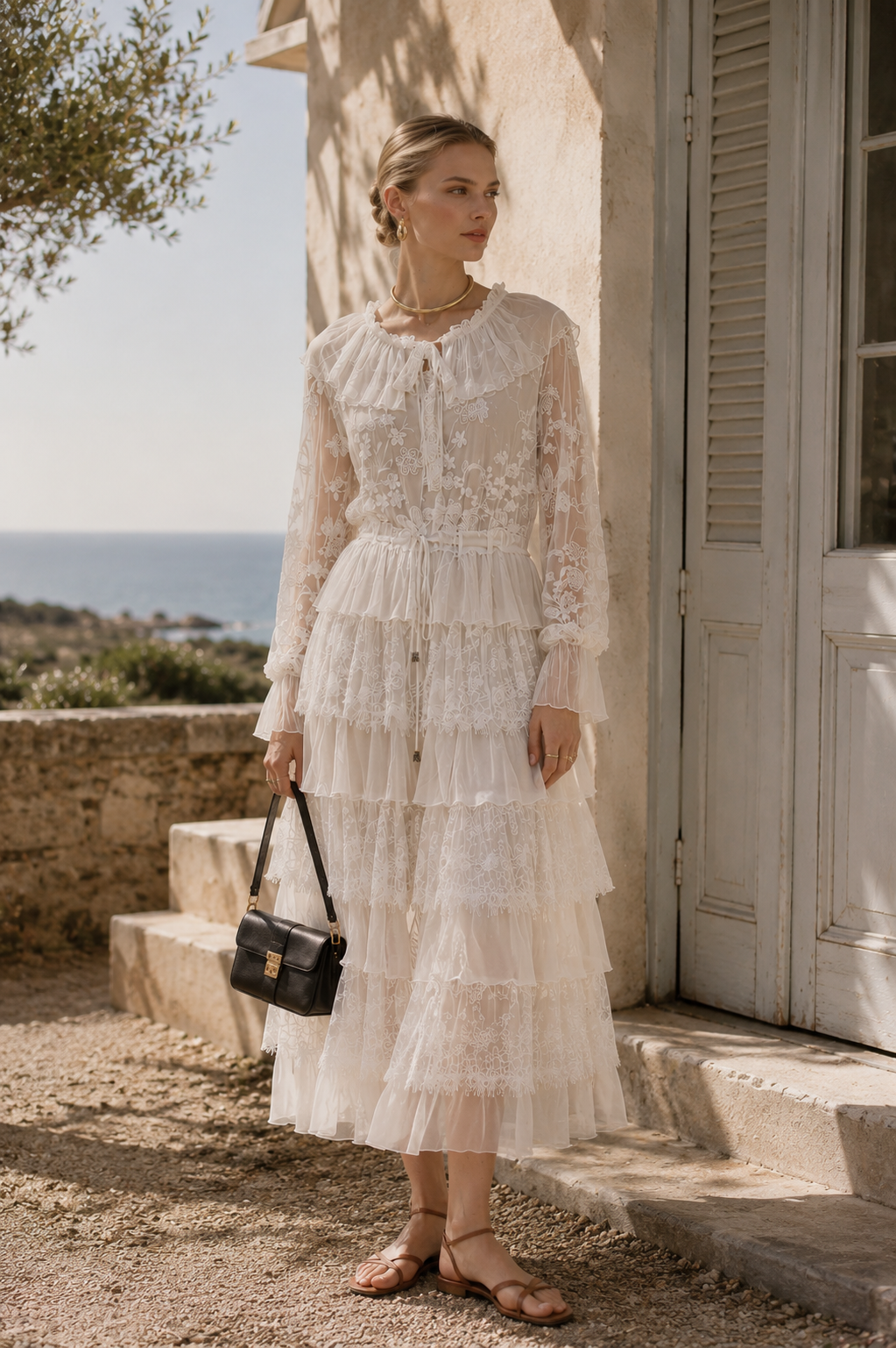 Celestine Lace Dress White