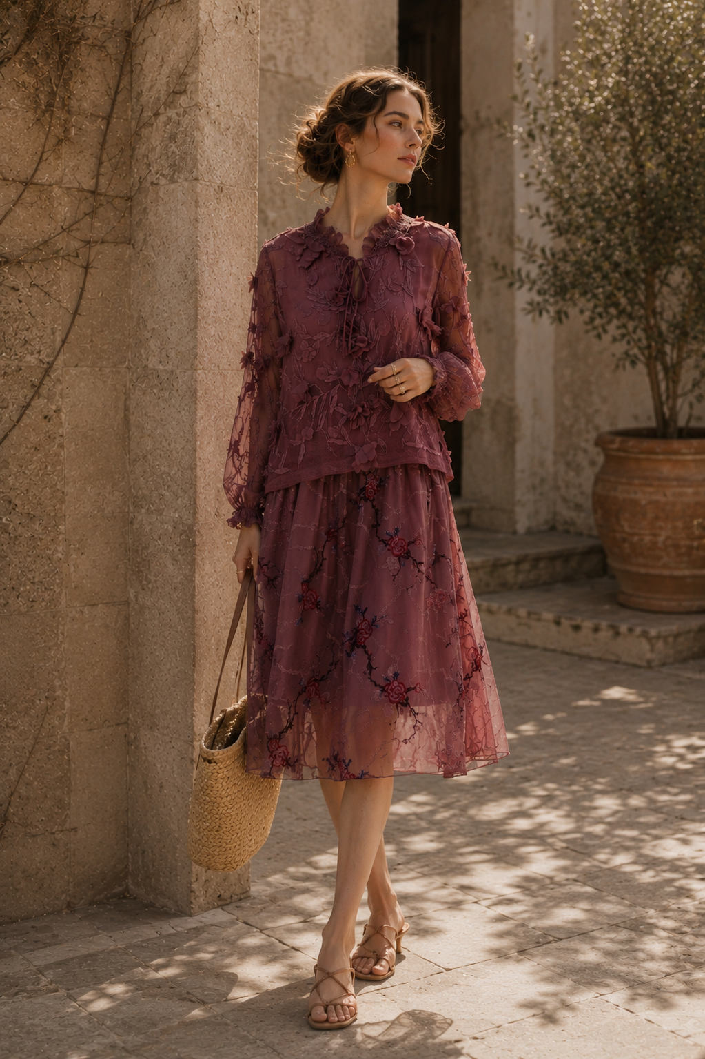 Vestido bordado Ashlie