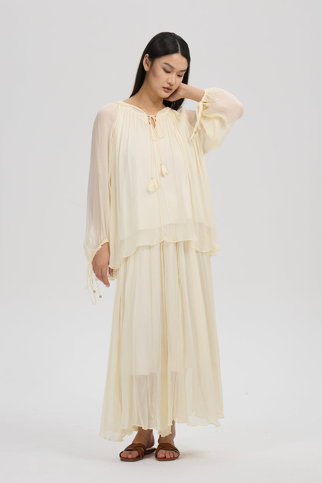 Livia Silk Set Cream