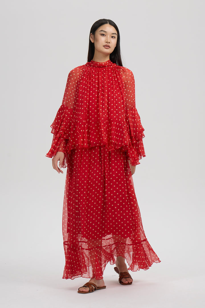 Vesper Polka Silk Set