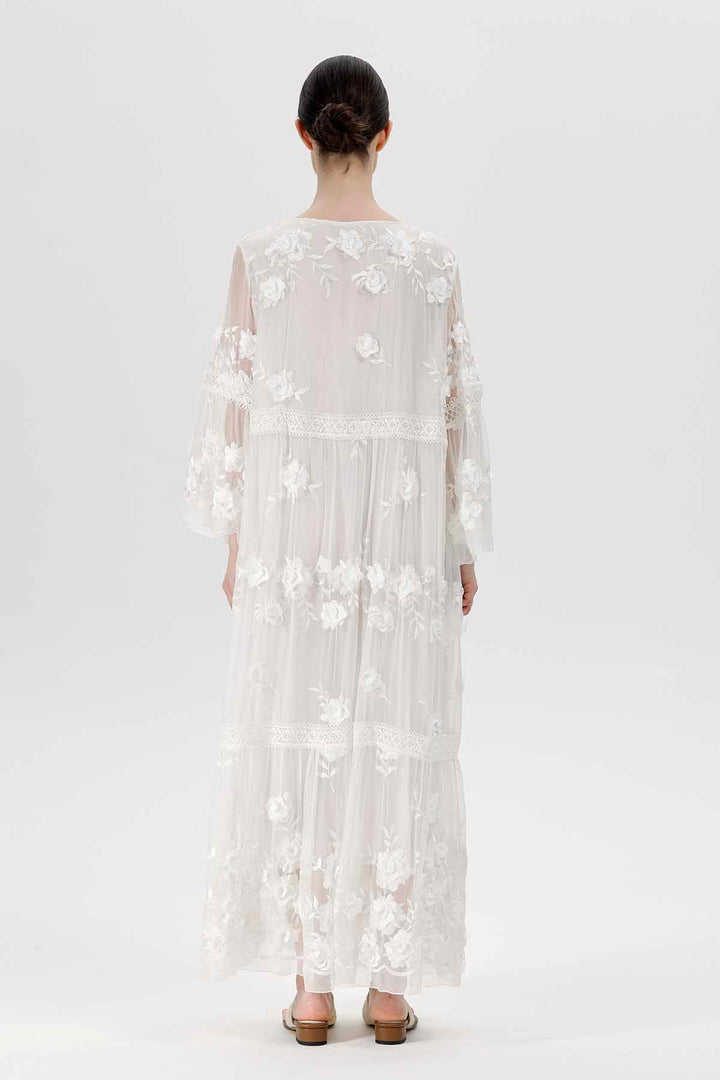 Selma V-Neck Embroidered Dress