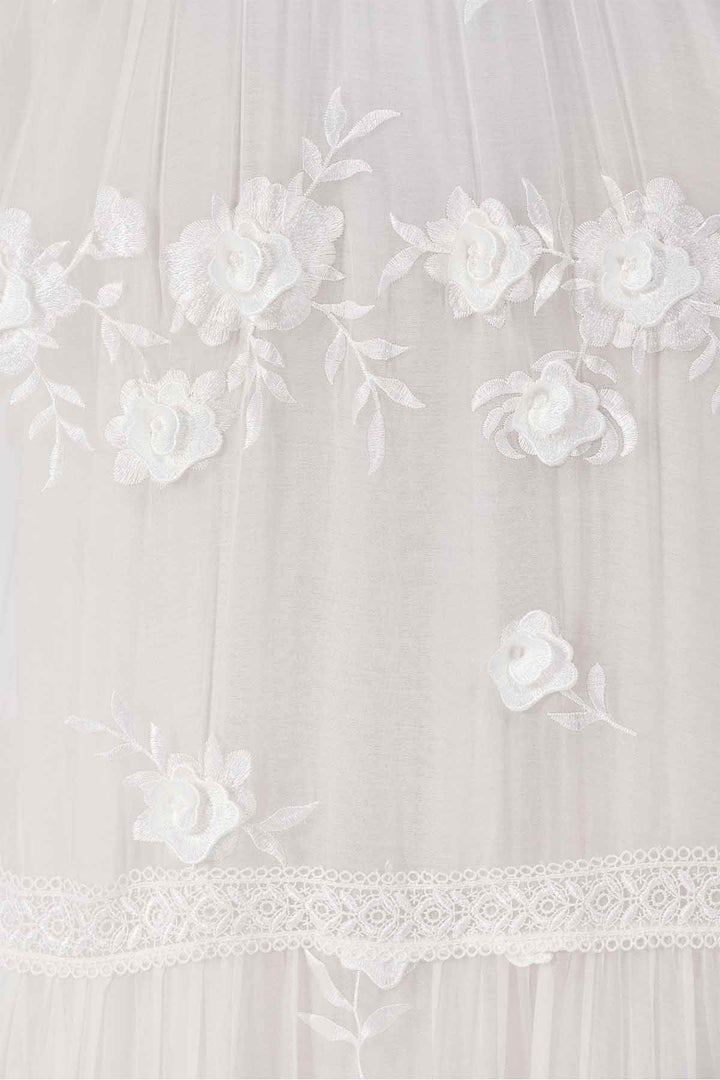 Selma V-Neck Embroidered Dress