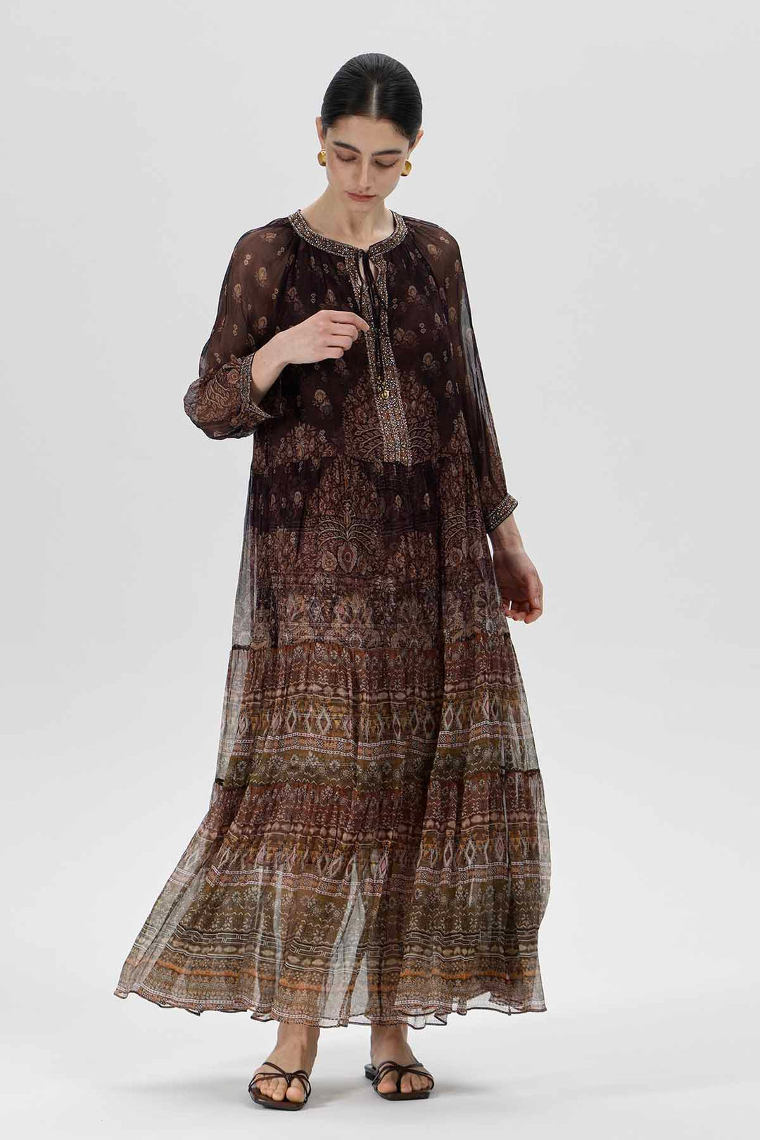 Odessa Print Silk Dress