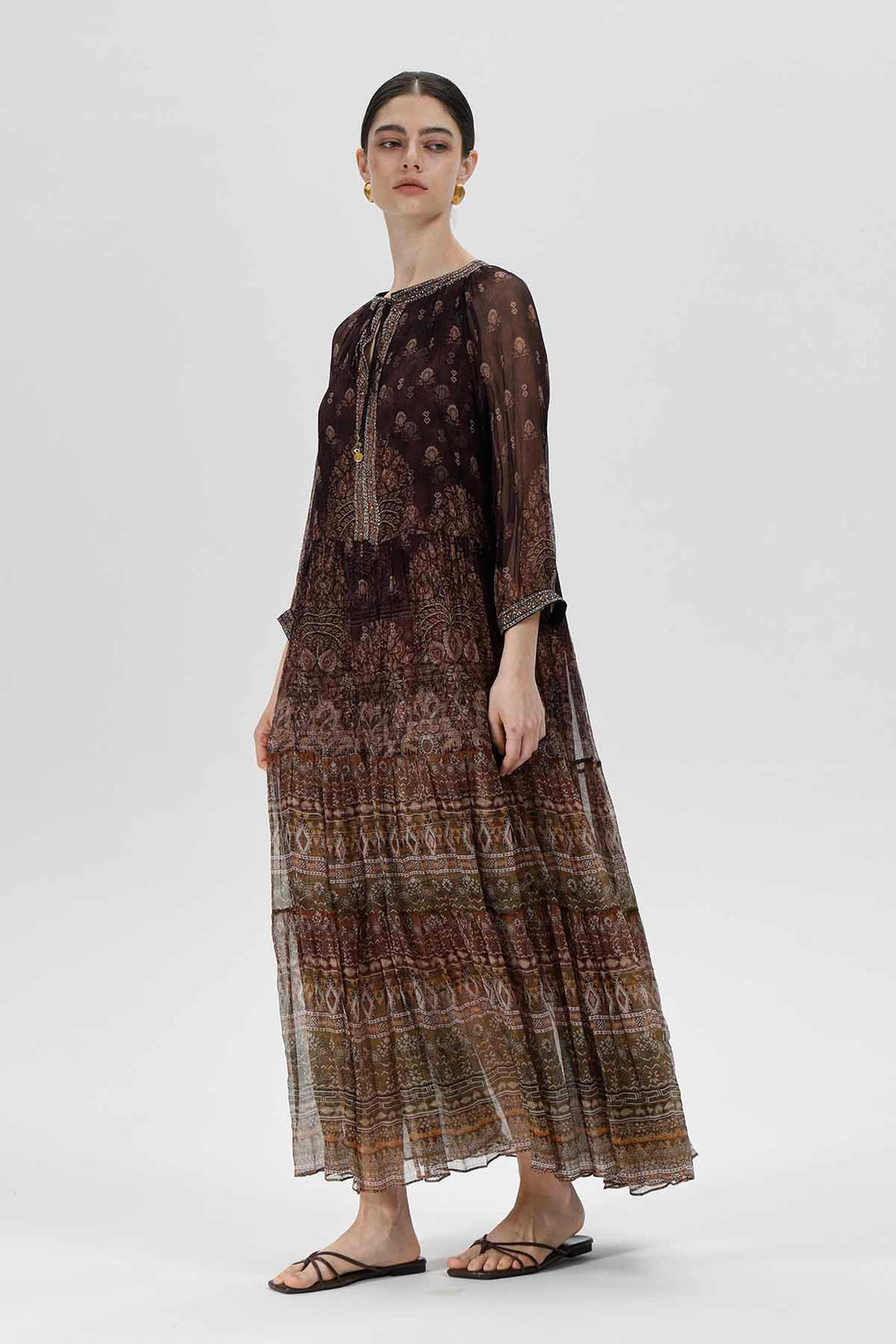 Odessa Print Silk Dress