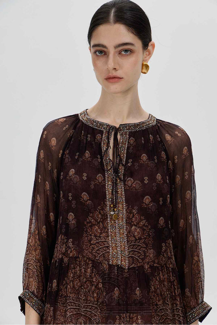 Odessa Print Silk Dress