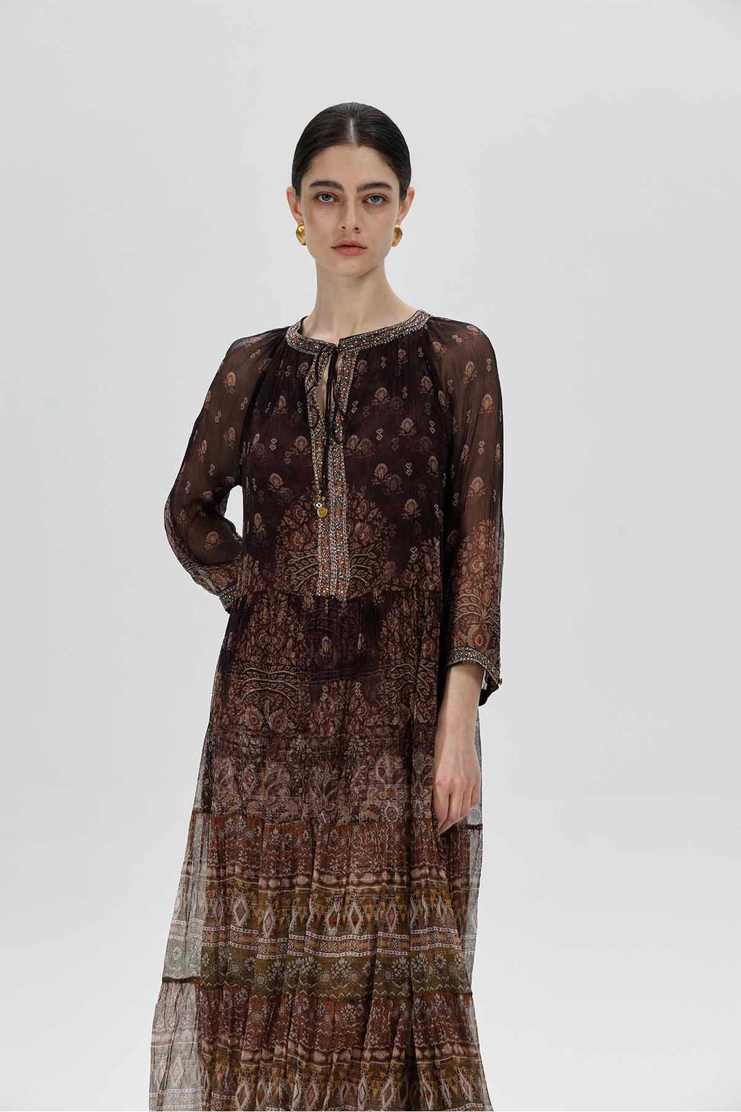 Odessa Print Silk Dress