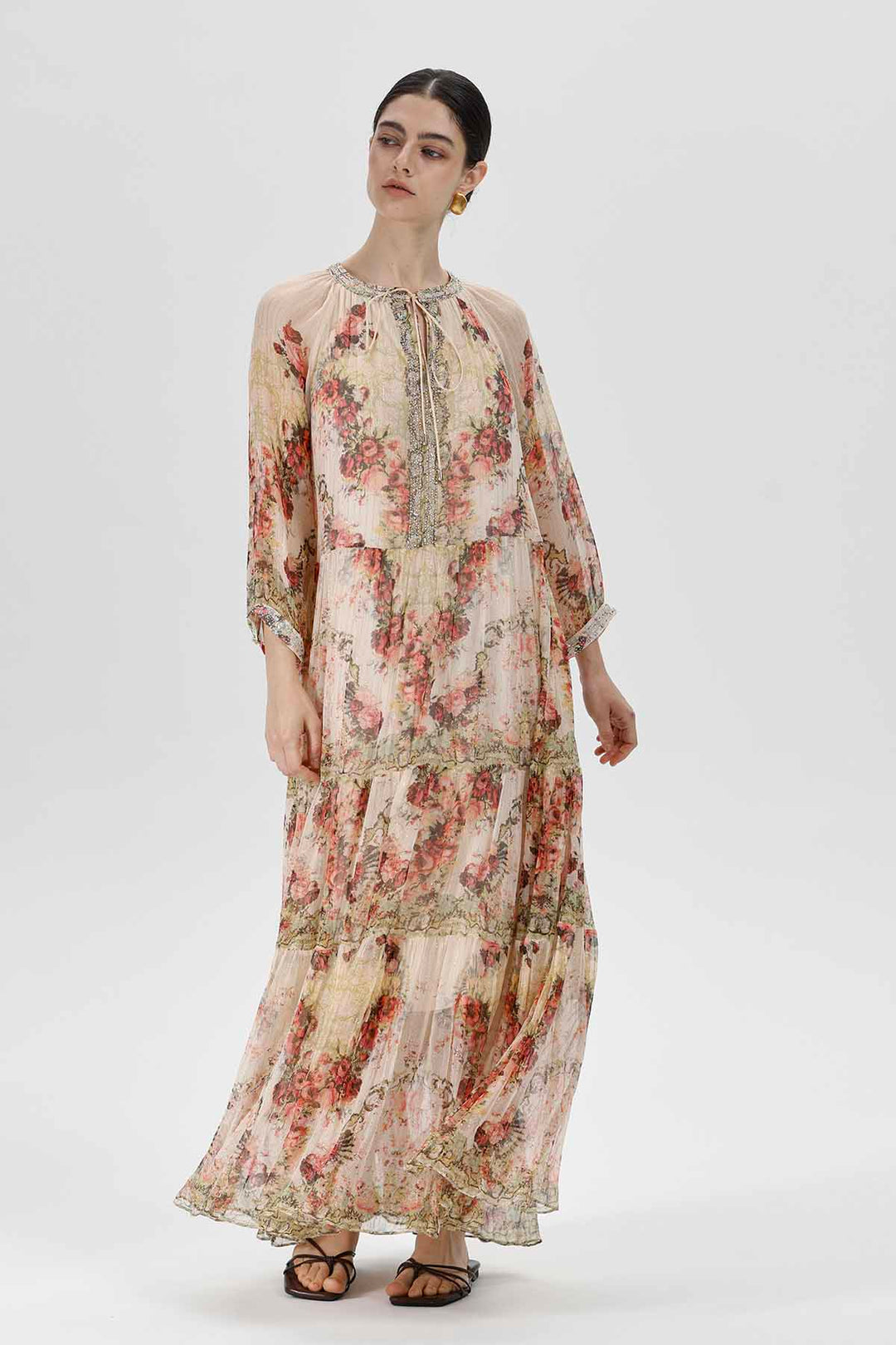 Amabel Print Silk Dress