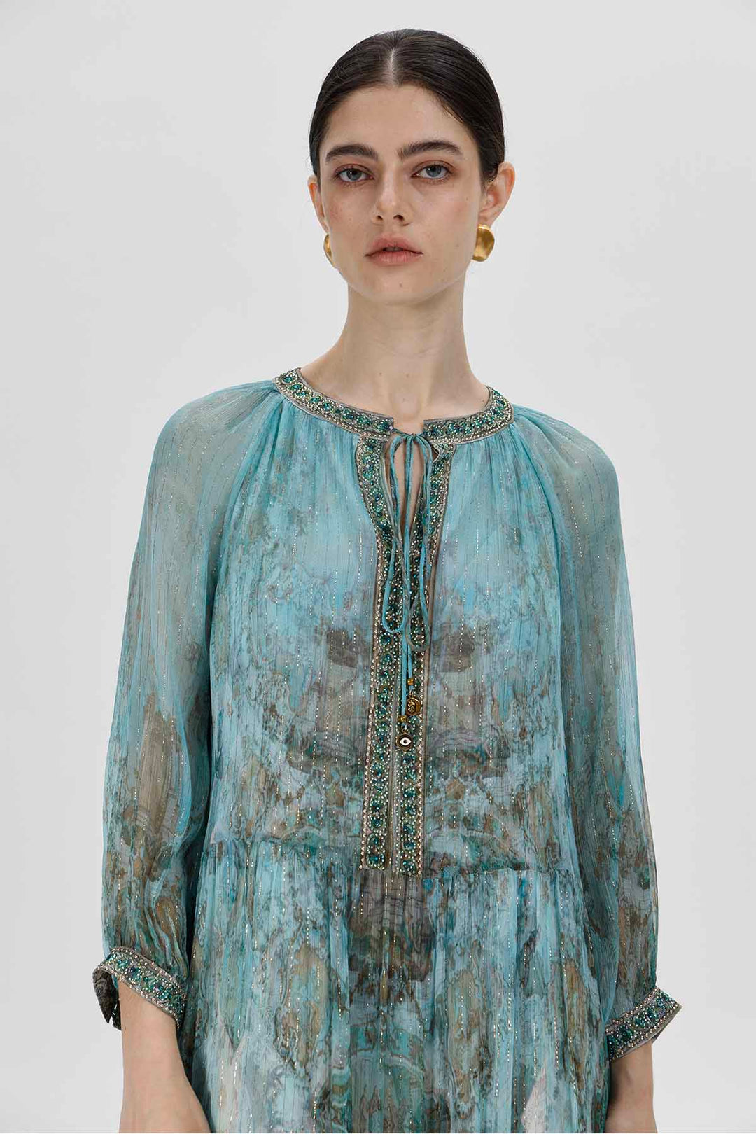 Vestido de seda con estampado Freya