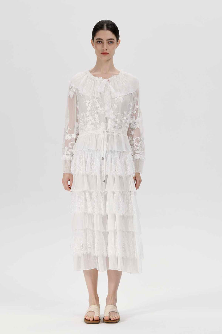 Celestine Lace Dress White