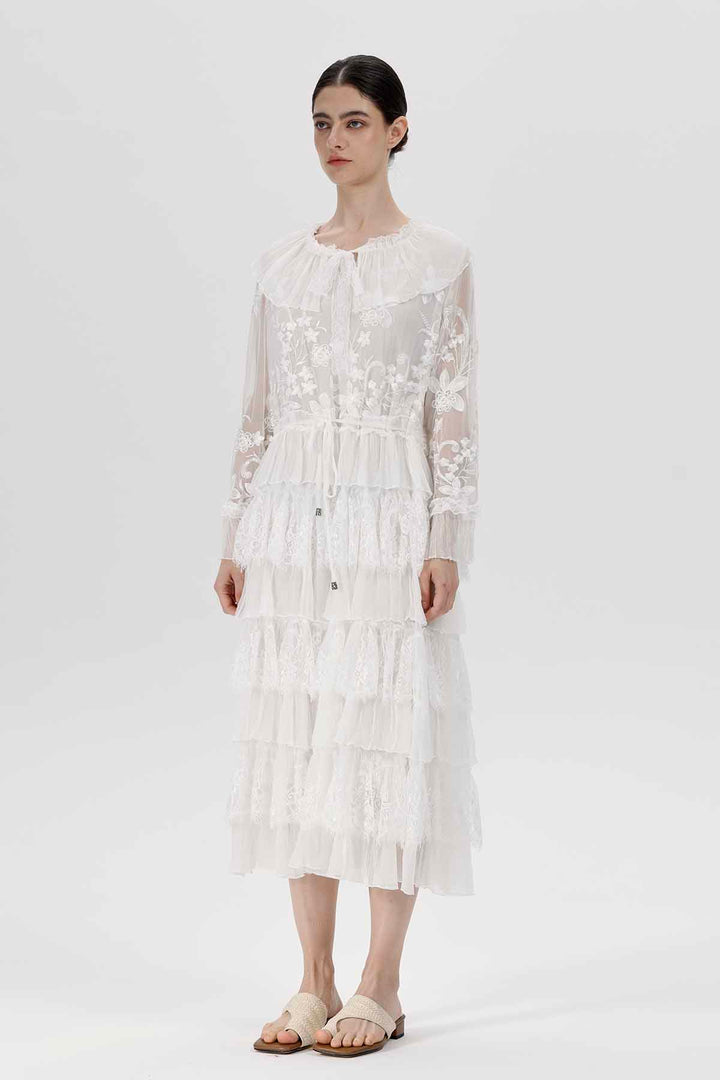 Celestine Lace Dress White