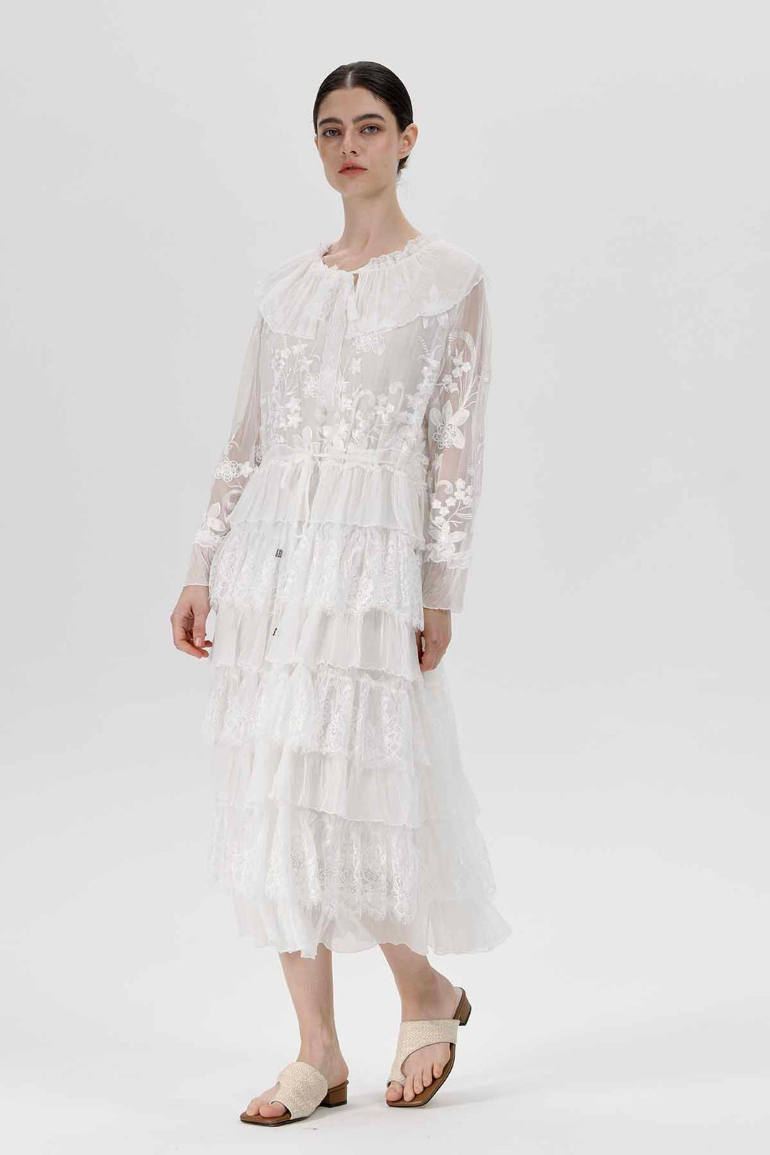 Celestine Lace Dress White