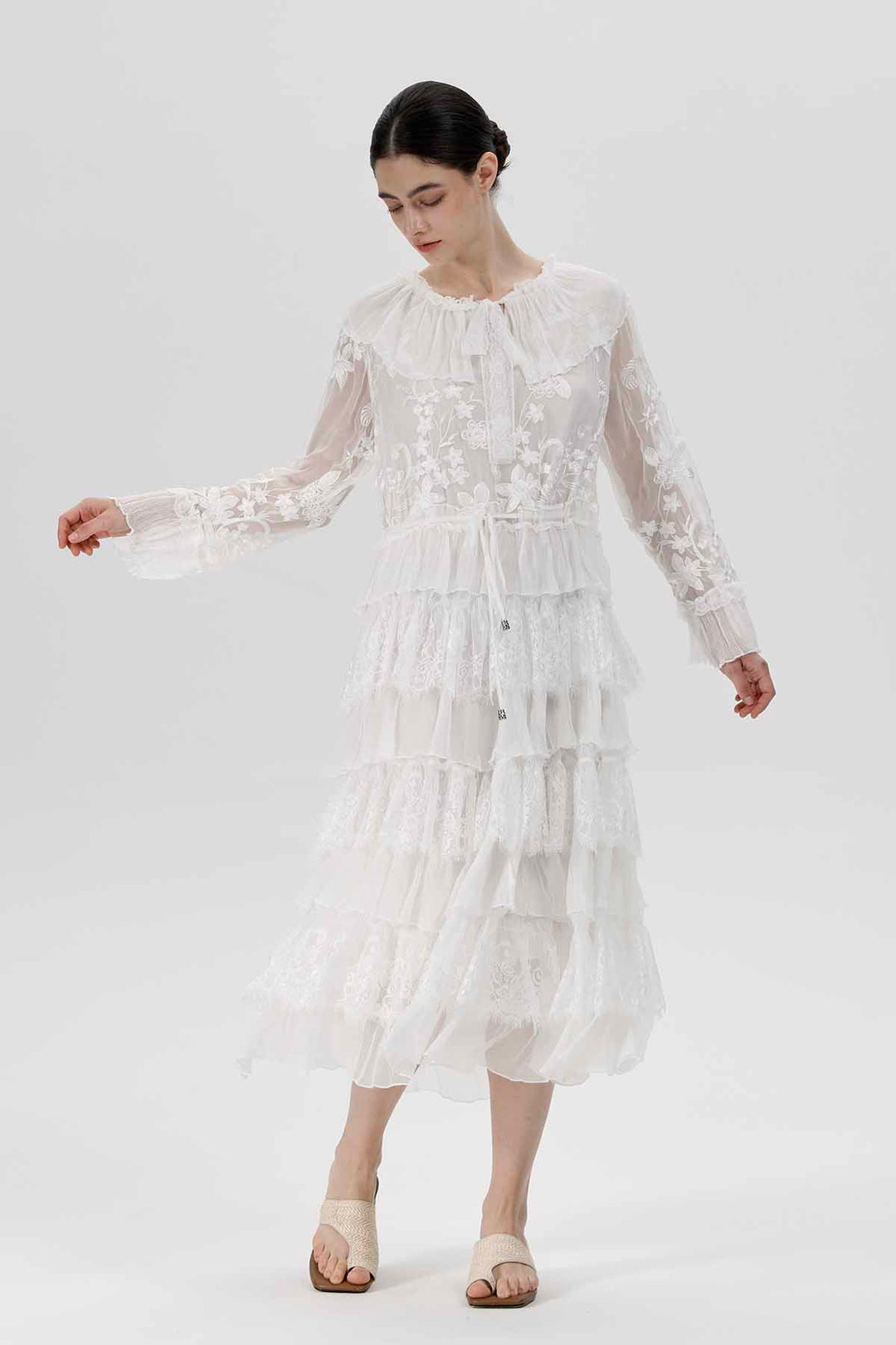 Celestine Lace Dress White