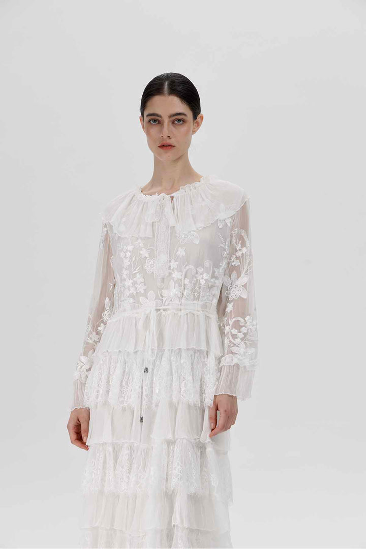Celestine Lace Dress White