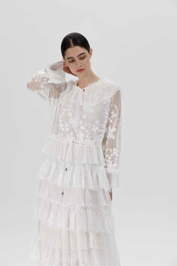 Celestine Lace Dress White