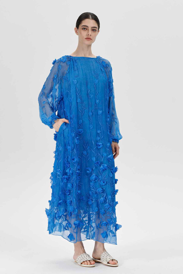 Azurblaues Mirage-Kleid