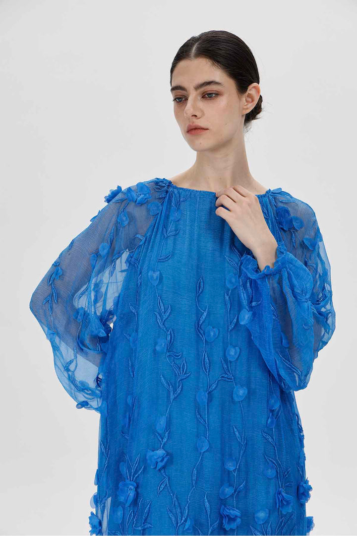Azurblaues Mirage-Kleid
