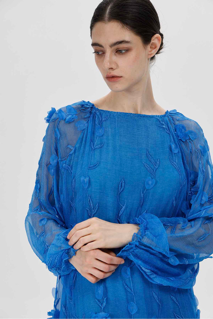 Azurblaues Mirage-Kleid