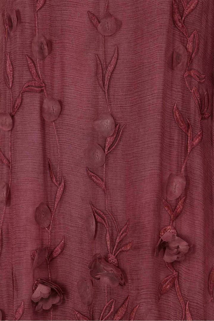 Bordeauxfarbenes Mirage-Kleid