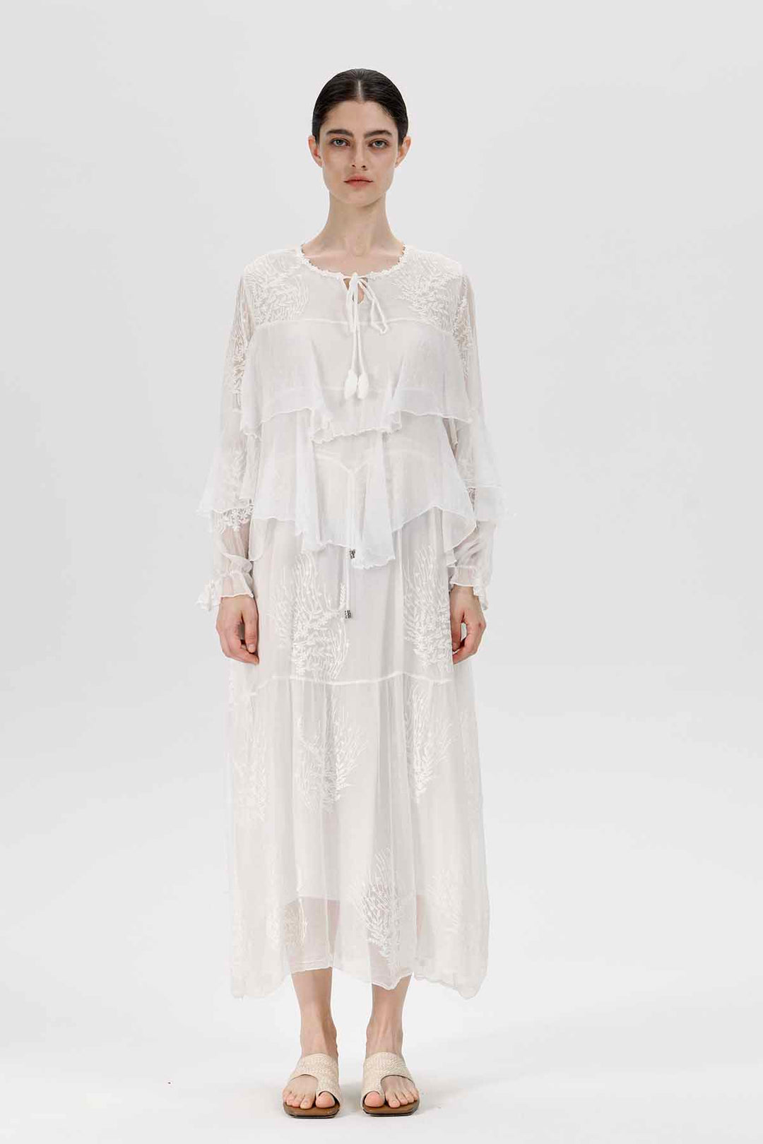 Robe Transparente Moore Blanc Ivoire