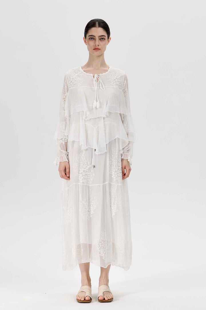 Robe Transparente Moore Blanc Ivoire
