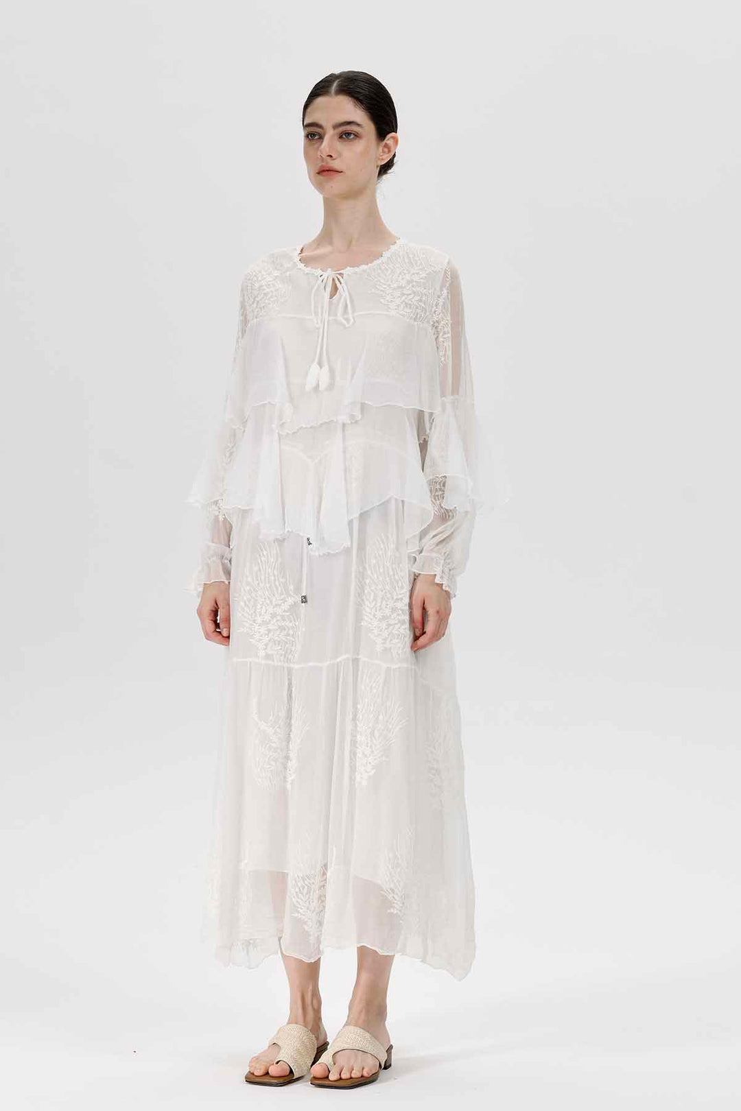 Robe Transparente Moore Blanc Ivoire